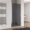 DEGHI Box doccia nicchia 95 cm battente con vetro temperato fumé e profilo cromo 195h - Nilo