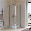 DEGHI Box doccia 75x85 cm doppio soffietto vetro anticalcare trasparente profilo cromo 195h - Flexy