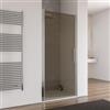 DEGHI Box doccia nicchia 95 cm battente con vetro temperato bronzato e profilo cromo 195h - Nilo