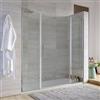 DEGHI Box doccia nicchia 180 cm 45 giunto + 90 battente + 45 fisso con vetro temperato trasparente e profilo cromo 195h - Nilo
