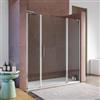 DEGHI Box doccia nicchia 180 cm 50 giunto + 90 battente + 40 fisso con vetro temperato trasparente e profilo cromo 195h - Nilo