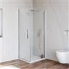 DEGHI Box doccia 80X75 cm battente 75 cm con vetro temperato trasparente e profilo cromo 195h - Nilo