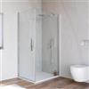 DEGHI Box doccia 90X75 cm battente 75 cm con vetro temperato trasparente e profilo cromo 195h - Nilo