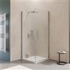 DEGHI Box doccia 80X75 cm doppio battente con vetro temperato trasparente e profilo cromo 195h - Nilo