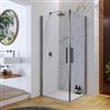 DEGHI Box doccia 85X75 cm doppio battente con vetro temperato trasparente e profilo cromo 195h - Nilo
