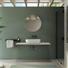 DEGHI Mensolone bagno 3,8 h sospeso 120 cm in legno rovere bianco - Plain