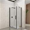 DEGHI Box doccia 65X95 cm battente con vetro temperato trasparente e profilo nero opaco 195h - Nilo