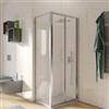 DEGHI Box doccia 85x65 cm porta a soffietto trasparente anticalcare 195h - Sofy