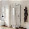 DEGHI Box doccia 65x70 cm porta a soffietto 195h trasparente - Sofy