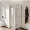 DEGHI Box doccia 70x85 cm con porta a soffietto 195h trasparente - Sofy