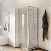 DEGHI Box doccia 75x70 cm porta a soffietto trasparente 195h - Sofy