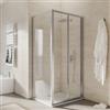 DEGHI Box doccia 85x90 cm porta a soffietto trasparente 195h - Sofy