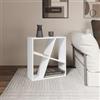 DEGHI Tavolino 55x22cm in legno bianco - Kantiko