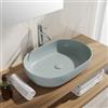 VITRA Lavabo d'appoggio ovale 60x42 cm in ceramica carta da zucchero opaco - Cloe
