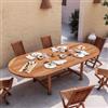 DEGHI Tavolo da pranzo allungabile 180/240x120 cm in legno teak - Louis