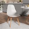 DEGHI Sedia grigio ghiaccio con gambe in legno - Alborg Nordic