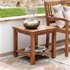 DEGHI Tavolino da giardino 50x50 cm in legno teak - Louis