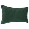 DEGHI Cuscino 50x30 cm sfoderabile in poliestere effetto ciniglia verde - Wynter