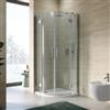 DEGHI Box doccia battente 80x80 cm semicircolare vetro temperato anticalcare 195h - Closet