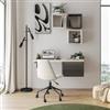 DEGHI Scrivania sospesa 120-160x50 cm top 38 mm rovere bianco e cassetto rovere grigio - Nasus
