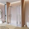 DEGHI Box doccia nicchia 180cm 40 giunto + 90 battente + 55 fisso opaco 195h - Nilo