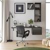 DEGHI Scrivania sospesa 160-200x50 cm top 38 mm rovere grigio con cassetto - Nasus