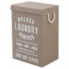 DEGHI Portabiancheria 72 litri in tessuto beige con stampa