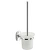 GEDY Portascopino da muro in acciaio inox e cromall cromo e vetro satinato - Everest di Gedy