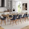 DEGHI Tavolo consolle allungabile 40-290x90 cm frassino e metallo bianco - Trilogia