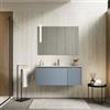 DEGHI Mobile bagno sospeso 100 cm con cassetto e anta carta da zucchero con lavabo - Edith