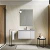 DEGHI Mobile bagno sospeso 80 cm con cassetto e anta bianco opaco con lavabo - Edith