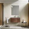 DEGHI Mobile bagno sospeso 80 cm con cassetto e anta rovere deciso con lavabo - Edith