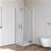 DEGHI Box doccia 70x70 cm battente 70 cm con vetro temperato trasparente e profilo cromo 195h - Nilo