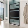 DEGHI Box doccia nicchia 120 cm scorrevole con vetro serigrafato nero e profilo nero opaco 185h - Lite