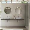 DEGHI Mensolone bagno 3,8 h sospeso 180 cm in legno rovere grigio - Plain
