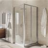 DEGHI Box doccia 85x80 cm porta a soffietto trasparente anticalcare 195h - Sofy