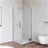 DEGHI Box doccia 80x80 cm battente in vetro temperato 6mm trasparente 195h - Nilo