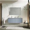 DEGHI Mobile bagno sospeso 120 cm con cassetti carta da zucchero con doppio lavabo - Edith