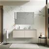 DEGHI Mobile bagno sospeso 120 cm con cassetti cashmere con doppio lavabo - Edith