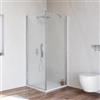 DEGHI Box doccia 80x80 cm battente in vetro temperato 6mm opaco 195h - Nilo