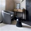 DEGHI Tavolino totem rotondo 36 cm in metallo nero - Sloanne