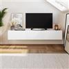 DEGHI Porta tv sospeso 180x30h cm bianco opaco con 3 ante - Betka