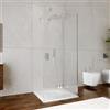 DEGHI Box doccia walk-in 80x90 cm angolare con vetro trasparente e profilo cromo 200h - Keep