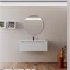DEGHI Mobile bagno sospeso 100 cm bianco opaco con lavabo integrato - Sleek