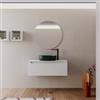 DEGHI Mobile bagno sospeso 100 cm bianco opaco con top - Sleek