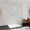 DEGHI Box doccia walk-in 80x120 cm angolare con vetro trasparente e profilo cromo 200h - Keep