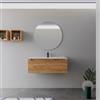 DEGHI Mobile bagno sospeso 100 cm rovere gold con lavabo integrato - Sleek