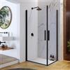 DEGHI Box doccia 95X75 cm doppio battente con vetro temperato trasparente e profilo nero opaco 195h - Nilo