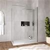 DEGHI Box doccia walk-in due lati 80x90 cm vetro anticalcare trasparente e profilo cromo 200h - Keep