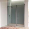 DEGHI Box doccia nicchia 180 cm battente 80 cm e lato fisso con vetro temperato opaco e profilo cromo 195h - Nilo